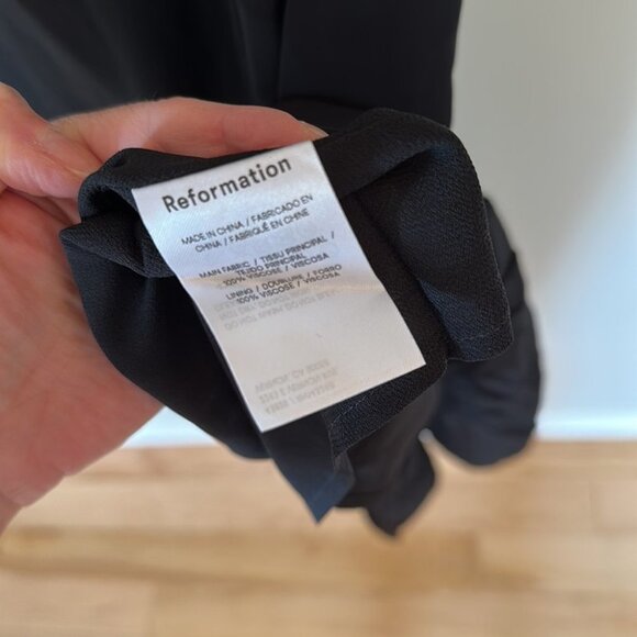 NEW Reformation Nikita Midi Dress in Black | size 4 - Picture 8 of 13